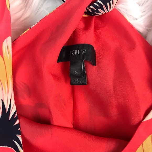 ❌SOLD❌Crew Twist Back Floral Hibiscus Orange - Picture 6 of 8